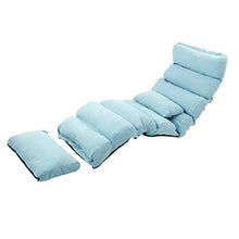 Divano Pigro Regolabile, Divano per Tempo Libero Divano Letto Pieghevole in Acciaio + Panno per Soggiorno, Camera da Letto, Ufficio ECC, con Cuscini e Cuscinetti per Piedi