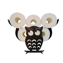 Porta rotolo di carta igienica a forma di animale, in metallo da parete, fino a 5 rotoli di carta, design decorativo con gufo di pecora, decorazione per interni e bagno