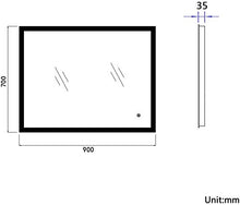 HFFFHA Specchio per Il Trucco da Bagno a LED - Specchio per Trucco da Parete per Bagno Sottile con luci a LED Interruttore antiappannante con Interruttore a sfioramento Impermeabile IP44