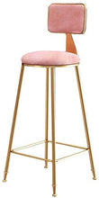 LWW Sgabelli, cucina presiede i piedini in metallo con schienale Design per colazione e Simple Home sedia moderna Ferro pranzo Oro Leg Nordic vento adattamenti per i calessi per interni,Rosa