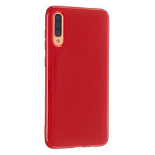 CrazyLemon Custodia per Samsung Galaxy A51, alla moda carino tinta unita trasparente gelatina design morbido silicone sottile custodia per cellulare custodia protettiva antiurto - Rosso