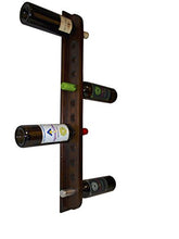 Expovinalia 250530 Portabottiglie da Appendere al Muro, Legno, Marrone, 8 x 8 x 85 cm, metallo