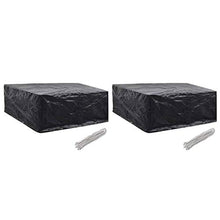 Lechnical Pratico Set di 2 Fodere per mobili da Giardino, Fodera per mobili da Giardino in polietilene Nero, Set 2 Pezzi 260 x 260 x 90 cm (Lunghezza x Larghezza x Altezza) -con 8 Fori