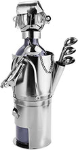 BRUBAKER Portabottiglie per Vino - Golfista con Borsa Giocatore di Golf - Decorazione in Metallo - Portabottiglie con Biglietto d'Auguri - Regalo del Vino