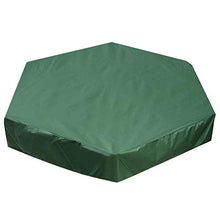 Copertura per sabbiera con coulisse Copertura per piscina con sabbia esagonale Oxford impermeabile antipolvere Copertura per piscina verde per piscina per giardino esterno