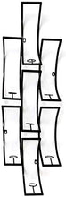 DJSMjbj Europeo Hanging Wine Rack Ferro Wine Rack/Mensola/Decorativo scaffale for Sala da Pranzo, Cucina, Soggiorno attaccatura del Supporto di Vetro Ripiani