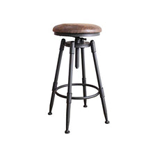 GYPPG Sgabelli Bar, Sedia Bar Girevole in Altezza Regolabile 27,5 Pollici a 38,8 Pollici, sgabelli Bar in Legno Stile Industriale con Finitura retrò, Sedile Imbottito