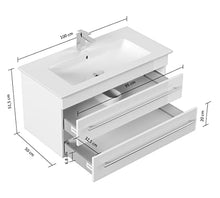 Mobile bagno con lavabo Villeroy & Boch Venticello 100cm grigio cemento