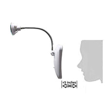 OMLTER Montaggio Parete Specchio Trucco con LED Luci, 5X Ingrandire HD 360 ° Girevole Specchio, Portatile Flessibile Collo Cigno Vanity Mirror per Viaggi E Casa Bagno