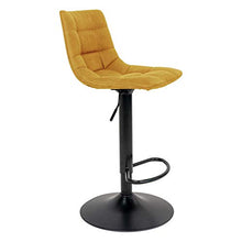 Selsey Kirme - Set di due sgabelli da bar - sedie - tessuto in velluto di senape - design moderno