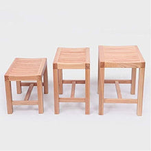 N/Z Arredamento per la casa Sgabelli da Doccia in Legno di Teak Sgabelli da Bagno e sedie Aid for Ped Max 150kg 0106