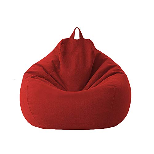 Geagodelia Copridivano per Divano Pigro Fodera per Divano Fodera per Poltrona A Sacco per Divano Bean Bag Cover (Senza Imbottitura) (85 * 105cm, Rosso)