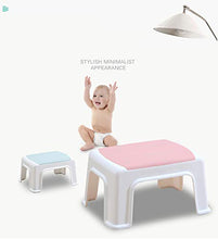 WYB Sgabello per Bambini Rosa Spesso Plastica Sgabello Basso Tavolino da caffè Sgabello Quadrato Sgabello Antiscivolo Poggiapiedi Adulto per Un Facile Impilamento Senza Occupare Spazio
