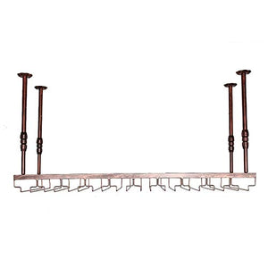FPigSHS Porta Bottiglie da Vino Portabicchieri da Vino retrò - Portabicchieri a Sospensione, Espositore sospeso in Ferro battuto, Mensola Decorativa per soffitto per casa/Bar/Ristorante