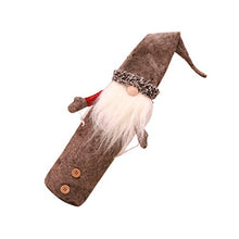 Amosfun Christmas Wine Bottle Cover Gnomes Wine Bottle Decorations Christmas Party Favors Supplies Gifts Grey