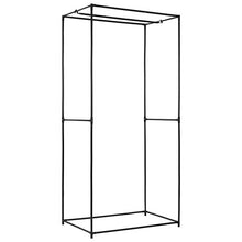 Tidyard Armadio con Cerniere,Guardaroba in tessuto2 pz Nero 75x50x160 cm