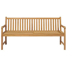 vidaXL Panca da Giardino Cuscino Verde Brillante 175 cm Legno di Teak