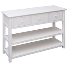 vidaXL Credenza Mobile con Ripiani e Cassetti Robusta Pratica Tavolino Laterale Salotto Bianca 115x30x76 cm in Legno Pioppo e Paulownia