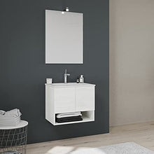 Kiamami Valentina ARREDO BAGNO SOSPESO 60CM CON ANTE E VANO A GIORNO BIANCO | VENEZIA