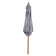 AKTIVE 53861 - Ombrellone Esagonale Diametro 270 cm - Telaio di Legno 38 mm - Colore Grigio