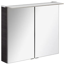 Fackelmann B.Perfect, set di mobili da bagno da 3 pezzi, con mobiletto sottolavello, lavabo in ceramica, 80 cm e armadietto a specchio a LED