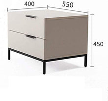 HYY-YY Modern Piano di Vernice Comodino Camera Locker, Materiale: Pannelli a Base di Legno, Bianco Opaco.