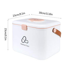01 Scatola della Medicina, Scatola di Irst-Aid, Materiale Portatile Sicuro per Le Medicine quotidiane domestiche(White Powder)
