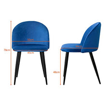 OFCASA Set di 2 sedie da pranzo in velluto verde con schienale imbottito e gambe in metallo nero, sedia per soggiorno, ufficio, sala ristorante