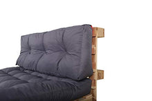 Chicreat Set di cuscini per arredi con pancali, Cuscino del sedile, 120 x 80 x 15 cm, Grigio Scuro/Rosso