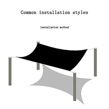 HTL durevole 18-pin parasole net, panno spesso ombreggiato, usato per balcone, cortile, piscina protezione solare e rete di isolamento termico. 95% tasso di ombreggiatura, nero, 3 m x 3 m