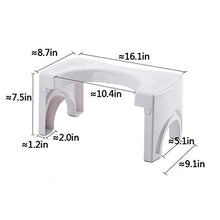 LZL Sgabello WC Sgabello da Toilette Pieghevole Step Steo Sgabello Squatty Potsy Pieghe per stoccaggio Facile Vasino Tozzo (Color : White, Dimensione : Conventional)