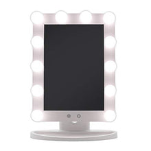 JUNYYANG Trucco LED Specchio da Toilette, con 3 Luce Impostazioni Specchio - Scegliere tra Caldo Molle, Luce Naturale, o Neutro Luci Bianche - dimmerabile