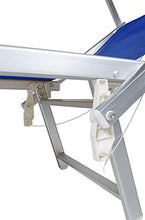 VERDELOOK Lettino da Mare con Parasole, Struttura in Alluminio Telo in textilene, 186x61x38 cm, Blu