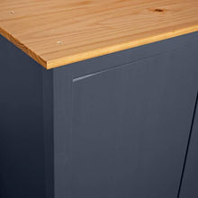 vidaXL Armadio a 3 Ante Hill Range Grigio 127x50x170cm Massello Pino