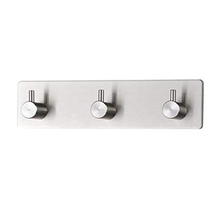 Gancio bagno cucina Potente Autoadesivo Asciugamano Asciugamano Ganci 3 Ganci In Acciaio Inox Impermeabile Porta Parete Ganci Appendiabiti Appendiabiti for Cucina Bagno Soggiorno Gancio per asciugaman