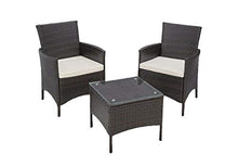 Am Group Home Set Mobili Giardino 2 posti con tavolino, poltroncine in polyrattan Esterno Giardino, Salottino da Giardino - Daily