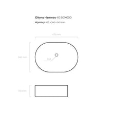 oltens Hamnes 40809000 - Lavandino ovale con rivestimento SmartClean, 47,5 x 34 cm, colore: Bianco