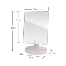 ZWH-Specchio per Il Trucco Trucco Schermo LED Specchi Professional Touch Specchio da Toilette con 16 Luci A LED Salute Bellezza Controsoffitto Regolabile 180 Rotating