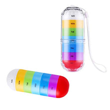 DOITOOL - Contenitore per pillole da viaggio, 2 scatole settimanali per medicina, creative, portapillole portatile, per farmaci, per casa