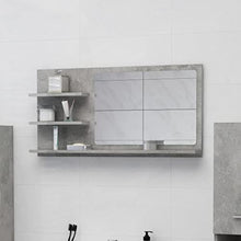 vidaXL Specchio da Bagno Grigio Cemento 90x10,5x45 cm in Truciolato