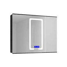 Specchietto retroilluminato per bagno a LED, retroilluminato per bagno intelligente con interruttore a sfioramento + Appannamento rapido + Bluetooth + Illuminazione di bellezza + Display digitale