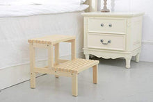 QIQIDEDIAN - Scaletta in legno massiccio, sgabello multifunzione, sgabelli da bagno, sgabelli