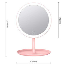 Specchio for Il Trucco, Specchio for Il Trucco A LED con Luce, Specchio for Il Trucco Desktop, Conveniente Specchio di Trucco, Rosa