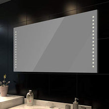 Specchio da bagno, specchio da parete con 30 luci LED, specchio da parete con illuminazione per il bagno, camera da letto, trucco (100 x 60 cm)