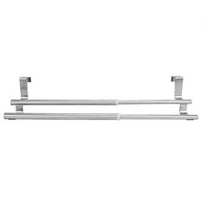 Portasciugamani Samfox, portasciugamani da bagno a scomparsa in acciaio inox, appendiabiti per bagno(Double bar)