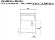 Mobile Lavatoio 60x60x85cm 2 Ante Asse in Termoplastico Montegrappa Marella Bianco