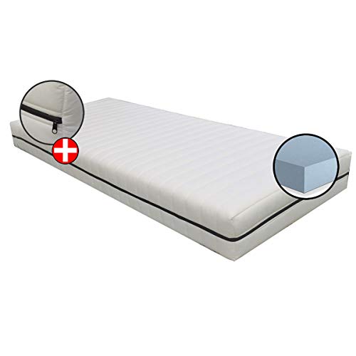 RITMO H20cm, materasso ORTOPEDICO, COMPLETAMENTE ANALLERGICO con interno in Grafene a base di carbonio semirigida e tessuto sfoderabile tessuto resistente, singolo 110x190 cm