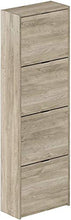 MYYINGELE Scarpiera/Armadio/Organizer a   4 Ante 25 x 52 x 163 cm   Effetto Rovere Marrone Chiaro