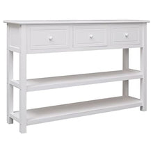 vidaXL Credenza Mobile con Ripiani e Cassetti Robusta Pratica Tavolino Laterale Salotto Bianca 115x30x76 cm in Legno Pioppo e Paulownia
