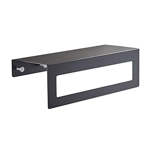 Portasciugamani Moderna In Alluminio Nero Bagno Portasciugamani Gancio Asciugamano Multifunzionale Alberghiere Scaffalature Di Stoccaggio Famiglia per Home Hotel ( Color : Black , Size : One Size )